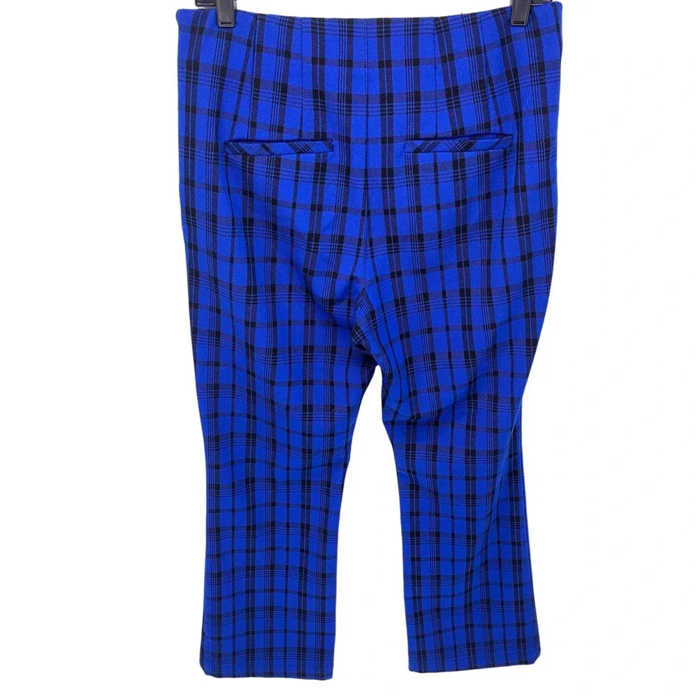 Free People Blue Plaid Pants Womens Size 8